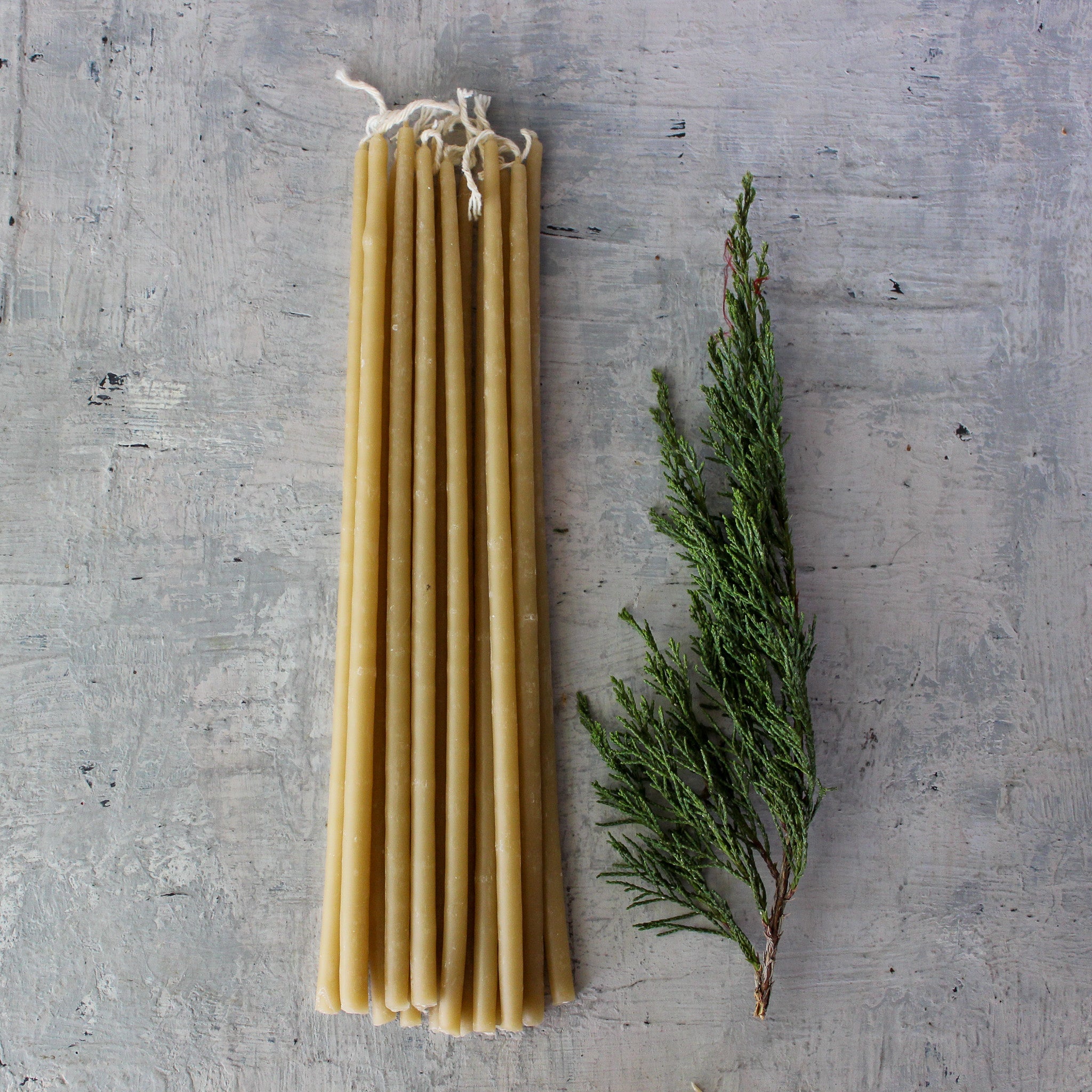 Thin Taper Beeswax Candles - Tribe Castlemaine
