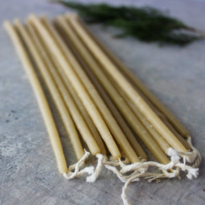 Thin Taper Beeswax Candles - Tribe Castlemaine