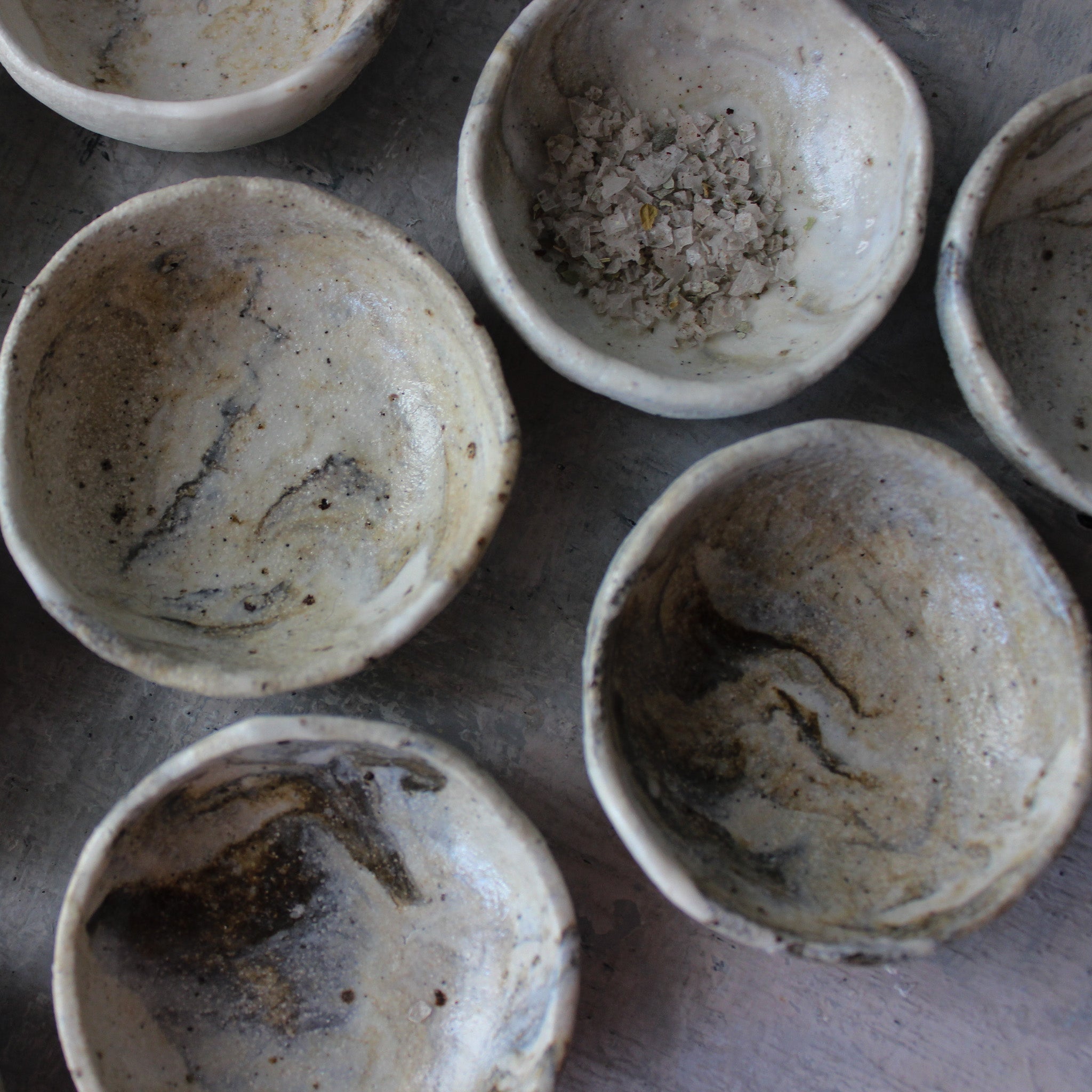 Tiny Marbled Ceramic Dishes - Tribe Castlemaine