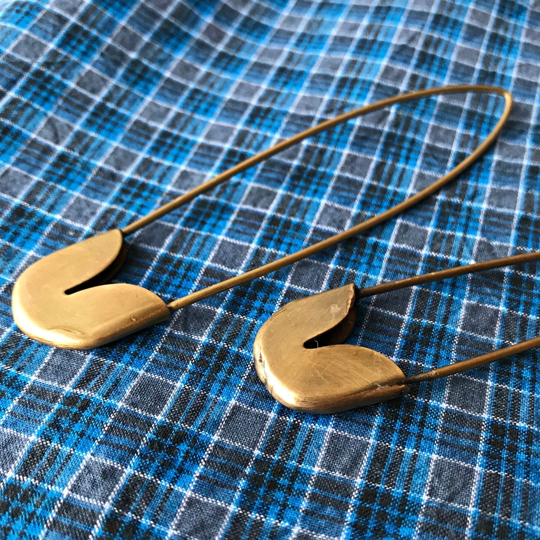 Traditional Brass Safety Pins : 2 sizes - Tribe Castlemaine