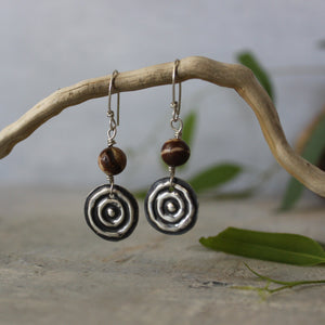 Waterhole Silver & Gemstone Earrings - Tribe Castlemaine