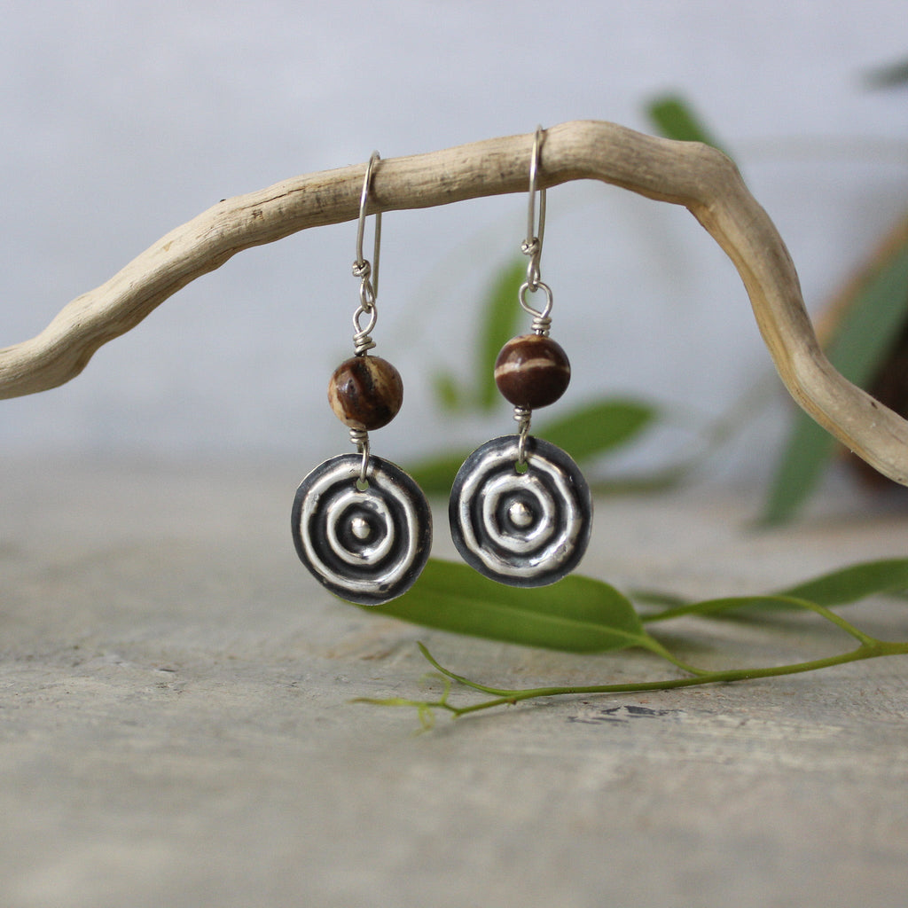 Waterhole Silver & Gemstone Earrings - Tribe Castlemaine