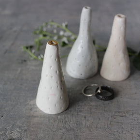 White Cone Ring Holders - Tribe Castlemaine