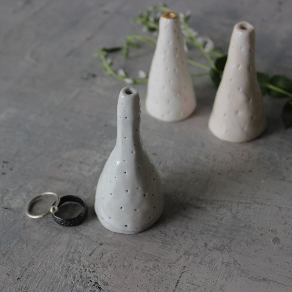 White Cone Ring Holders - Tribe Castlemaine