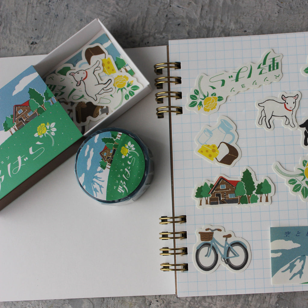 Wild Rose Notebook/Sticker/Washi Set - Tribe Castlemaine