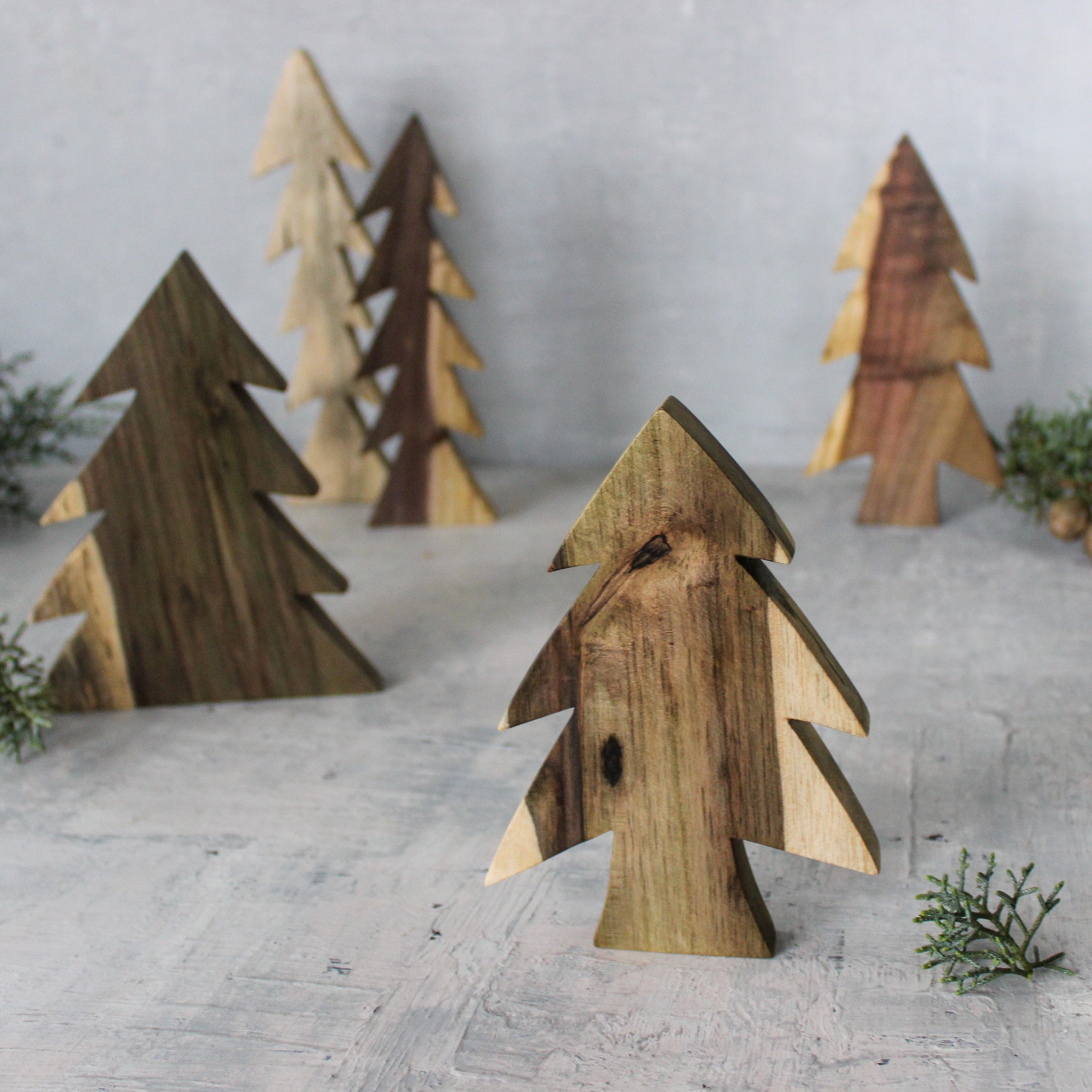 Wooden Fir Trees - Tribe Castlemaine