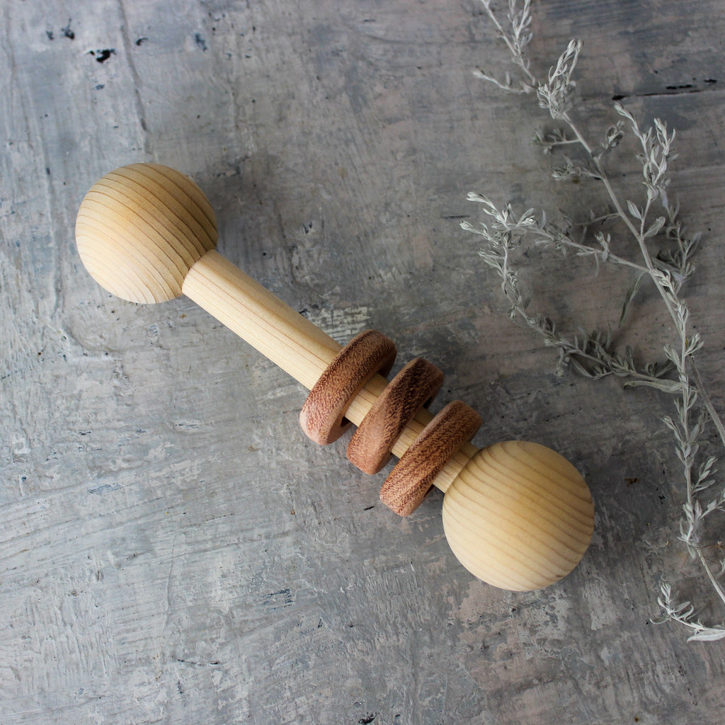 Wooden Grasping Rattle - Tribe Castlemaine