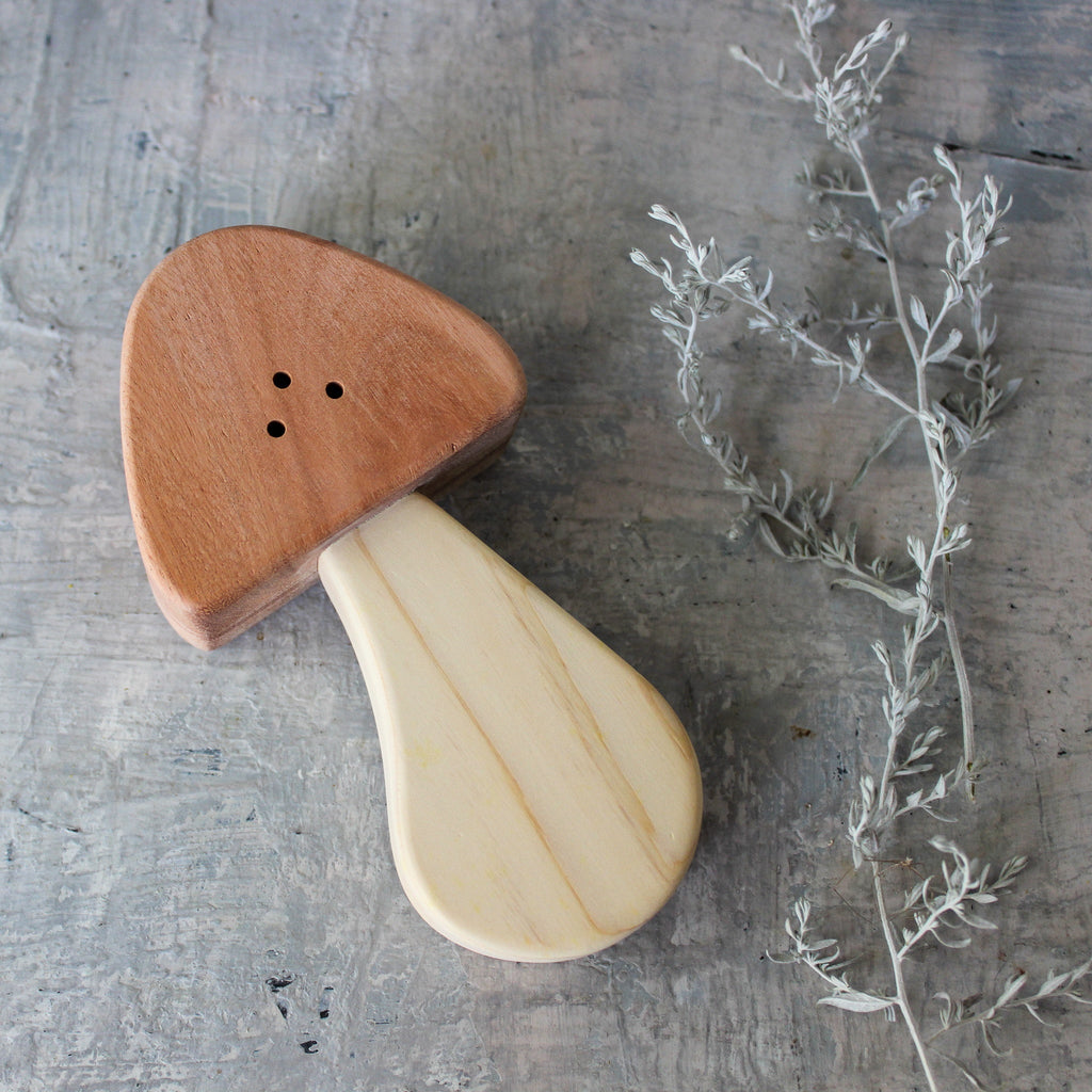 Wooden Mushroom Rattle - Tribe Castlemaine