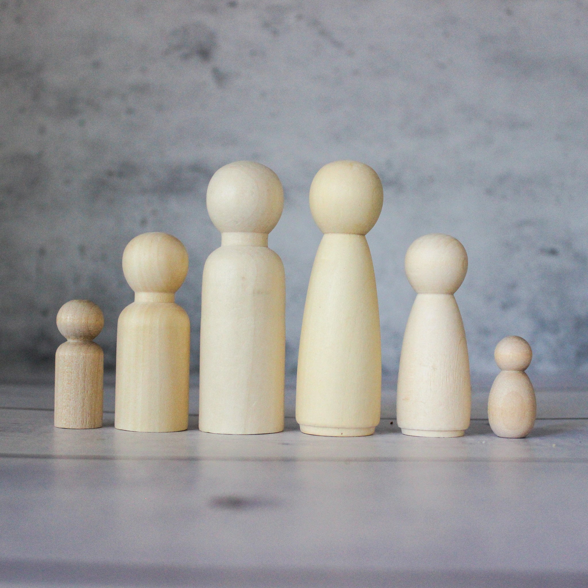 Wooden cheap peg figures