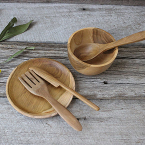 Wooden Plates, Bowls & Cutlery - Tribe Castlemaine