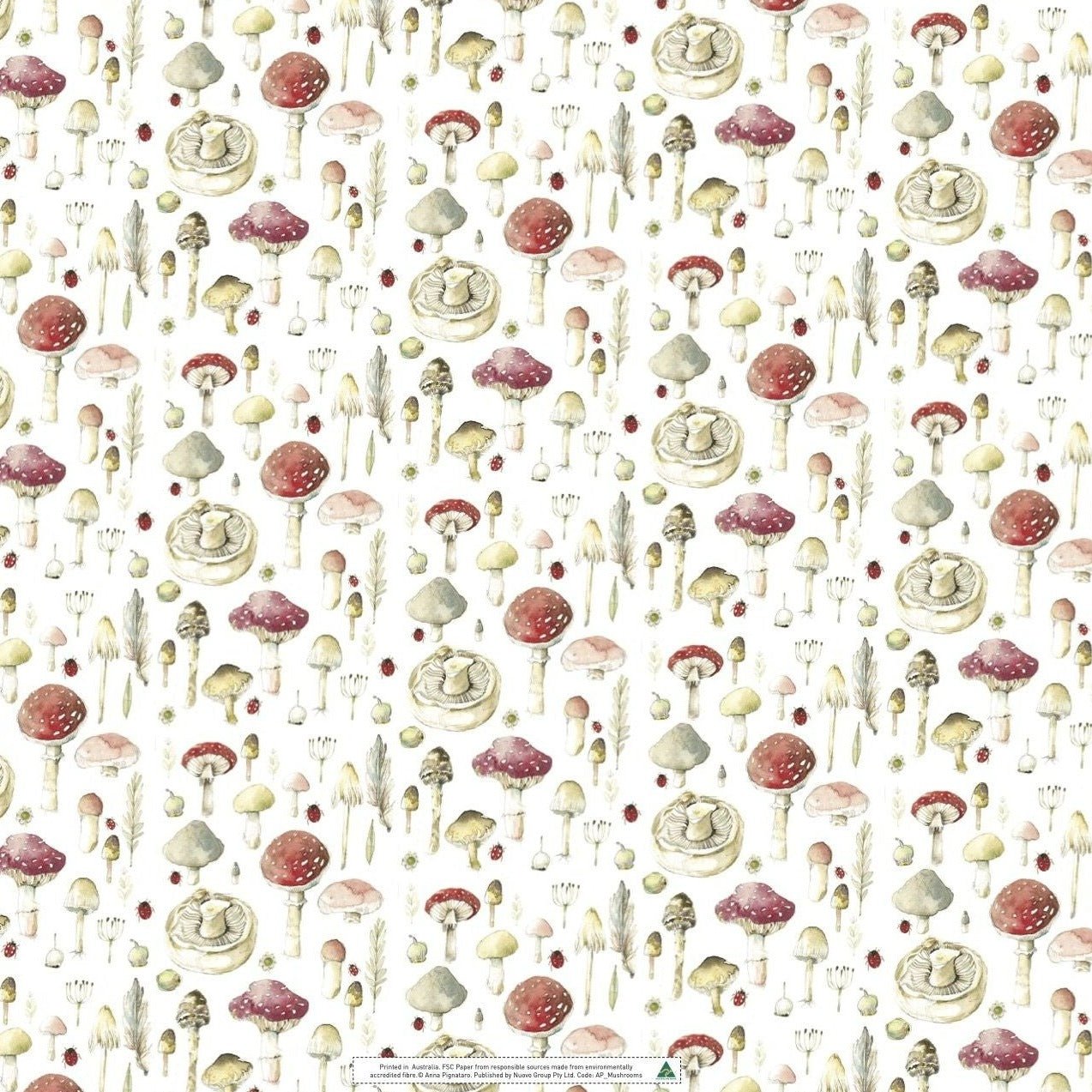 Wrapping Paper Mushrooms - Tribe Castlemaine