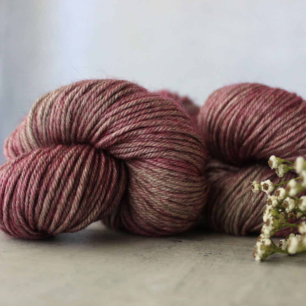 Yarn : Hand-dyed Silk/Merino/Yak 'Pink Heather' - Tribe Castlemaine